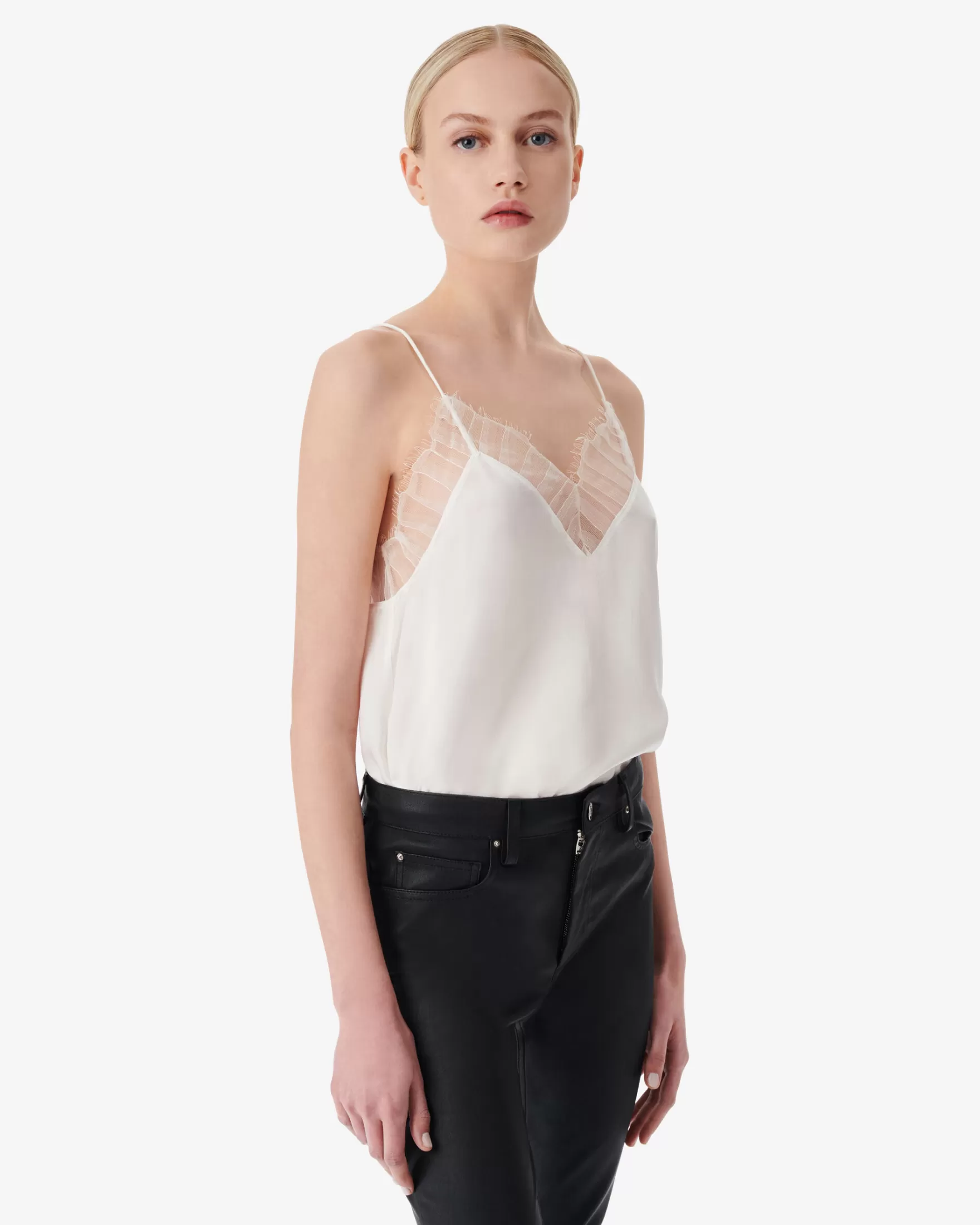 Outlet Caraco En Soie Berwyn Femme Chemises & Tops